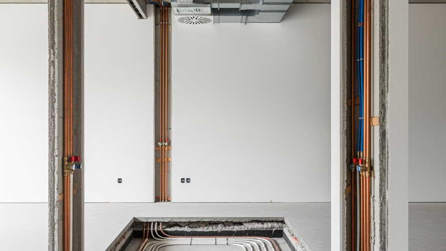 Managing Pipework Routes for Open-Plan Layouts