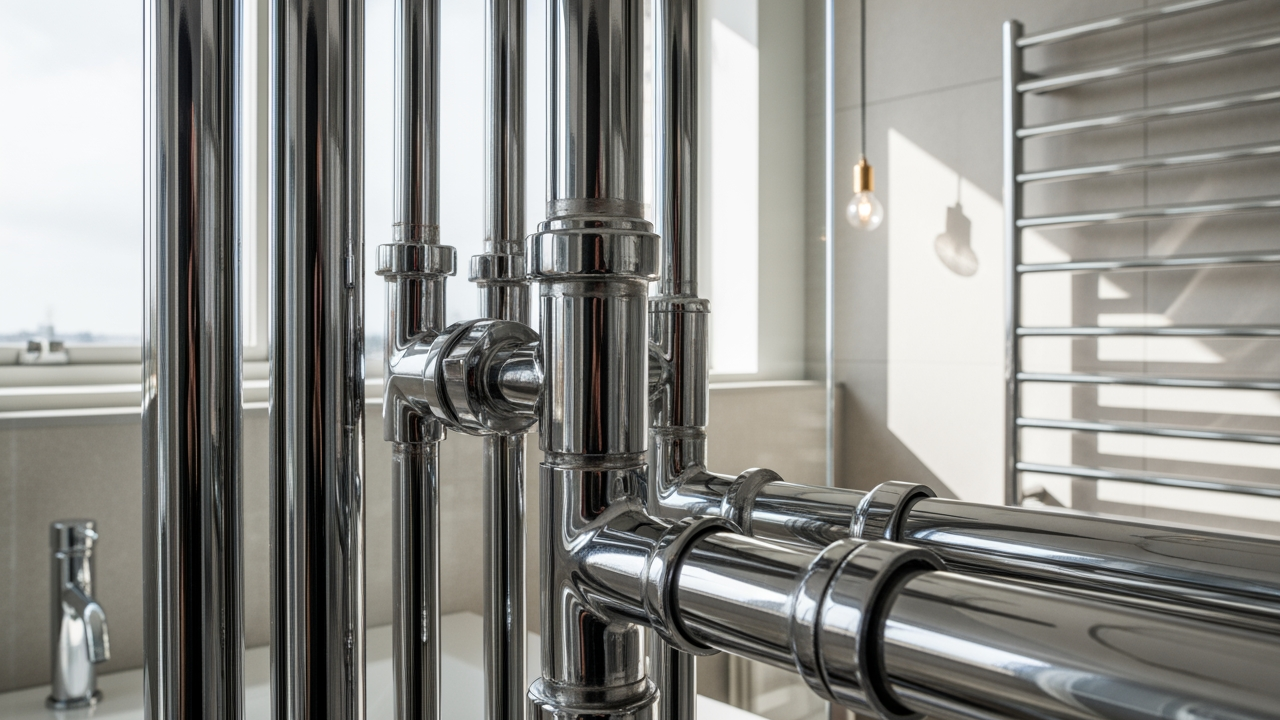 Chrome Plated Copper Pipes for Visible Installations