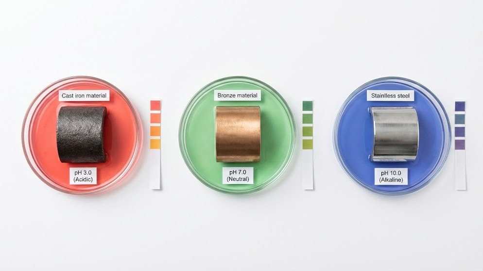 How pH Levels Affect Bronze, Stainless Steel, and Cast Iron Pumps
