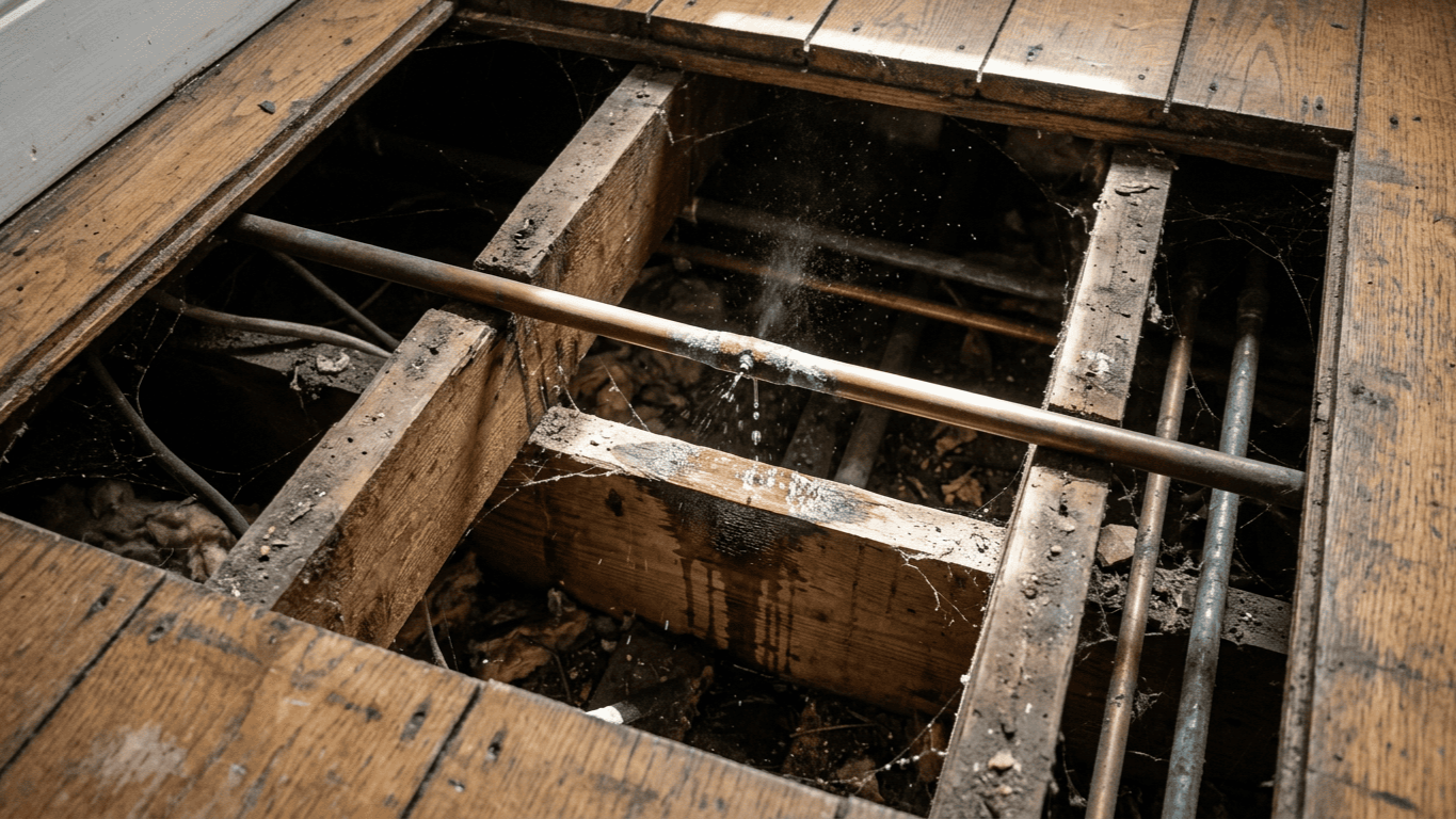 How to Find and Fix a Minor Pipe Leak Under a Floorboard