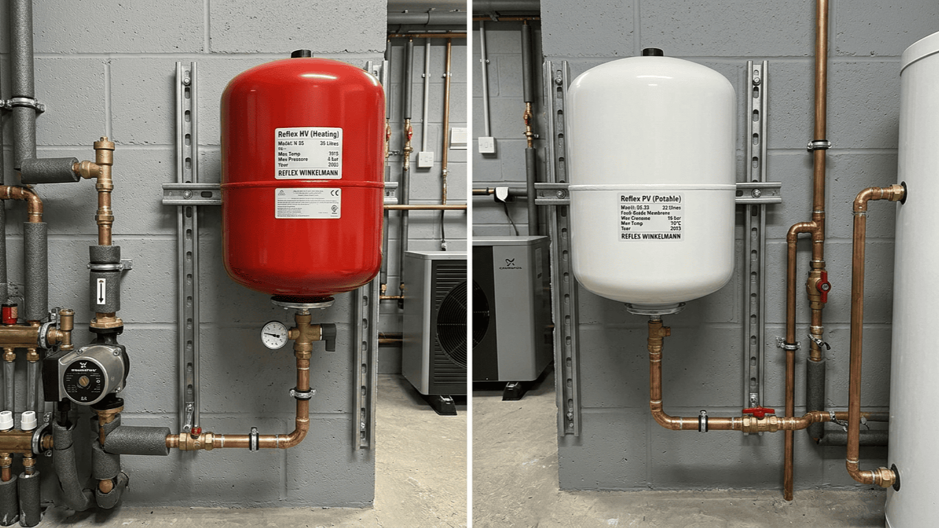 Reflex HV vs PV Series: Heating vs Potable Water Expansion Vessel Selection