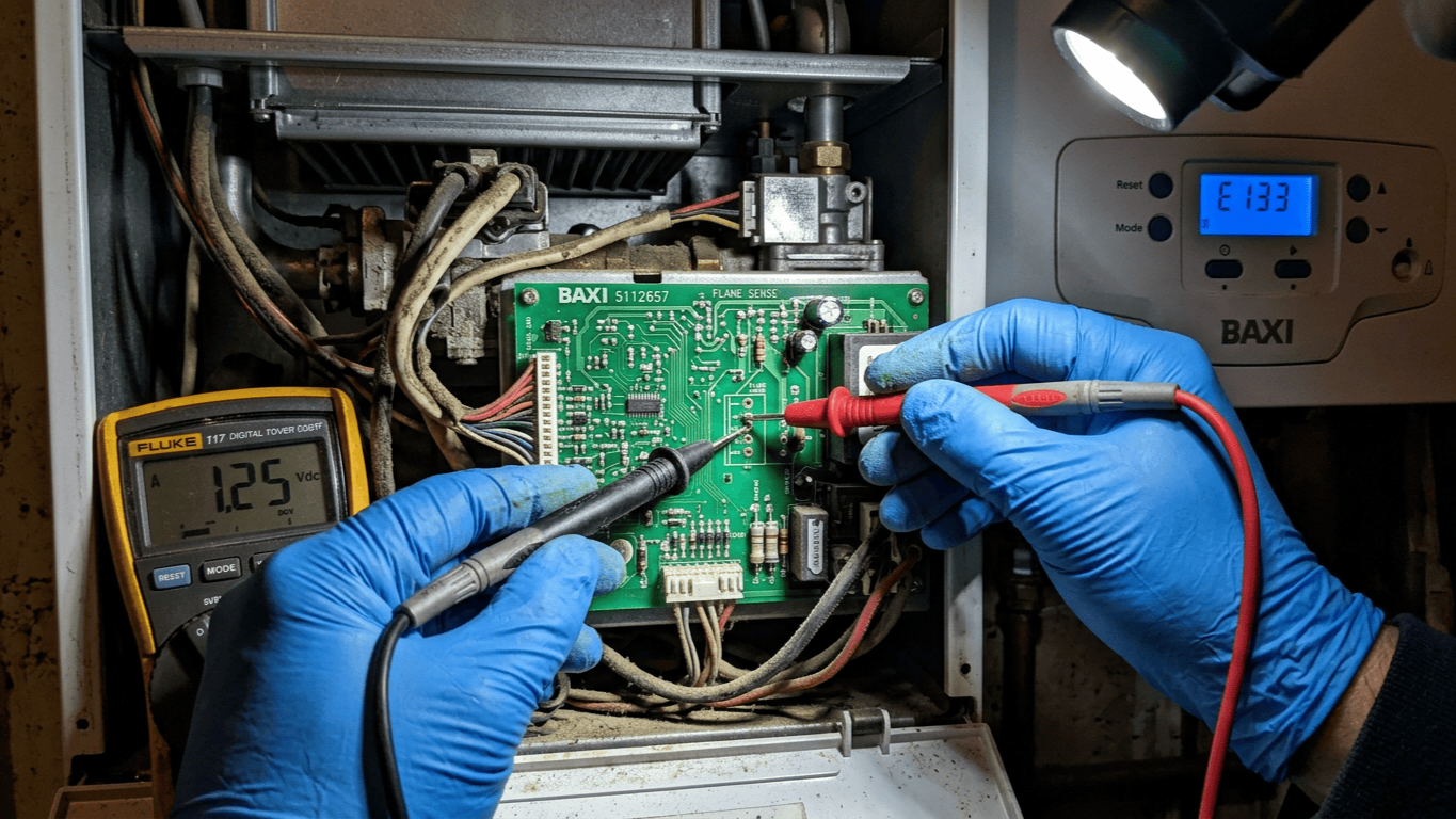Baxi 5112657 PCB: Common E133 and E160 Fault Code Diagnosis