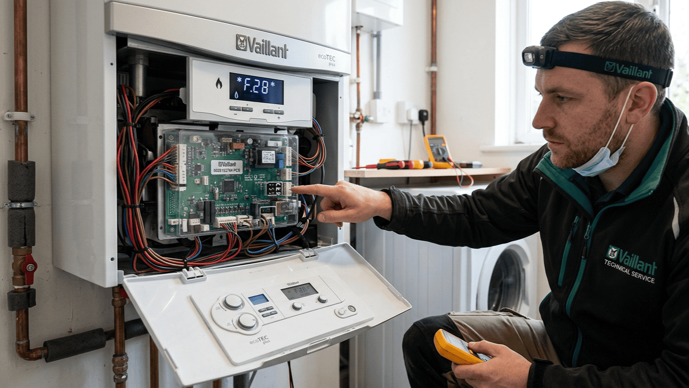 Vaillant 0020132764 PCB: F22, F28, F29 Electronic Fault Resolution
