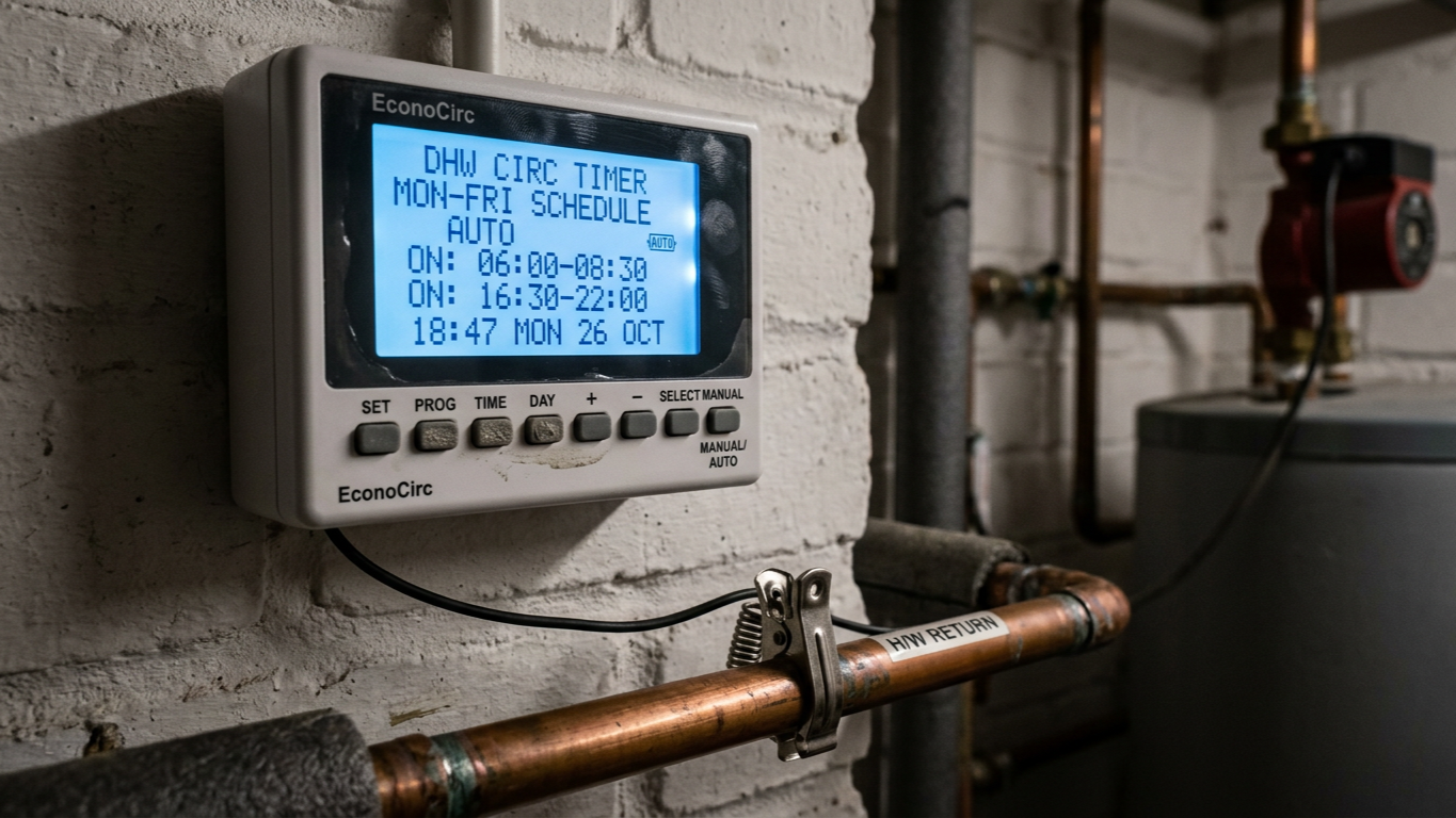 Timer Controls For DHW Circulation: Reducing Running Costs