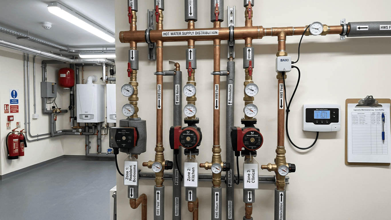 Care Home Hot Water Systems: Circulation Pump Selection And Zoning