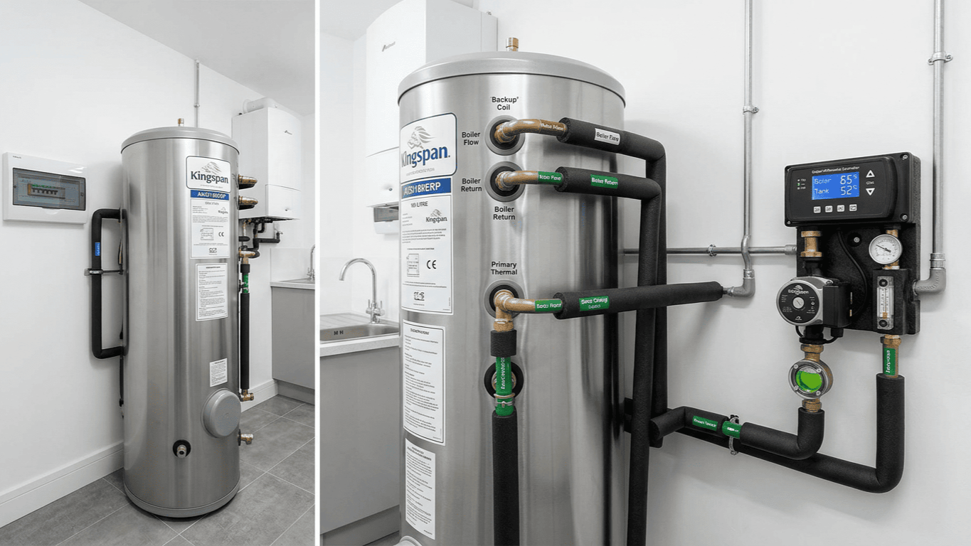 Kingspan AUSI180ERP Twin Coil Cylinder: Solar Thermal Integration Guide