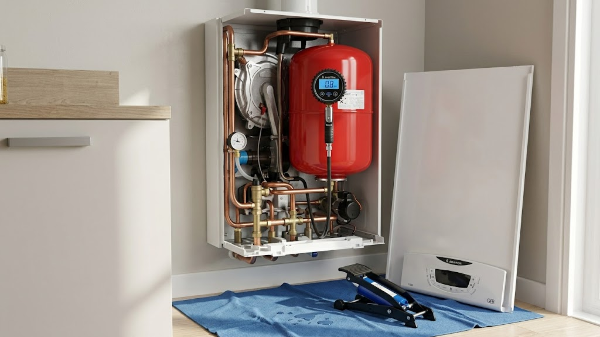 Ariston E-Combi: Expansion Vessel Depressurisation And Recharging Walkthrough