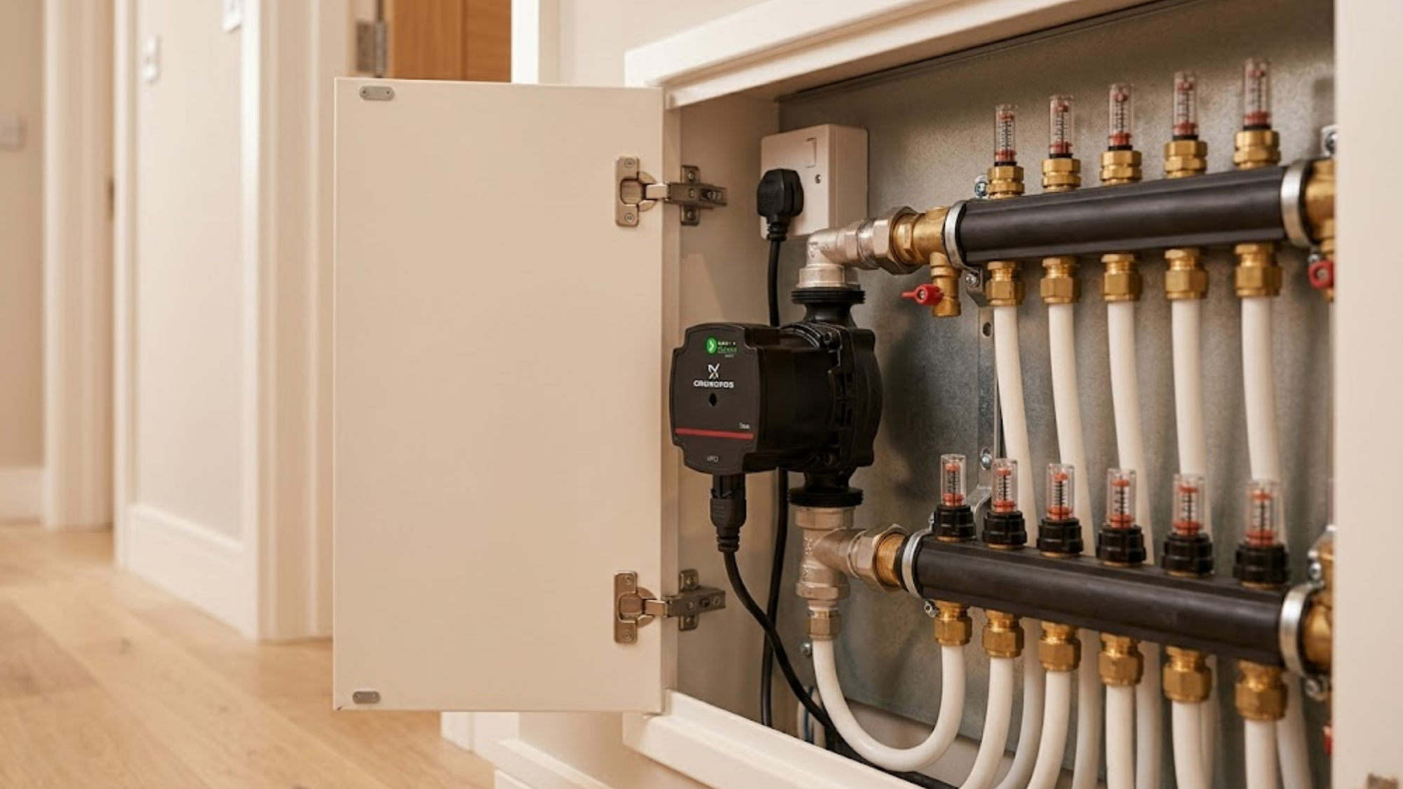 Grundfos UPS3 15-50/65: Underfloor Heating Manifold Integration And Wiring