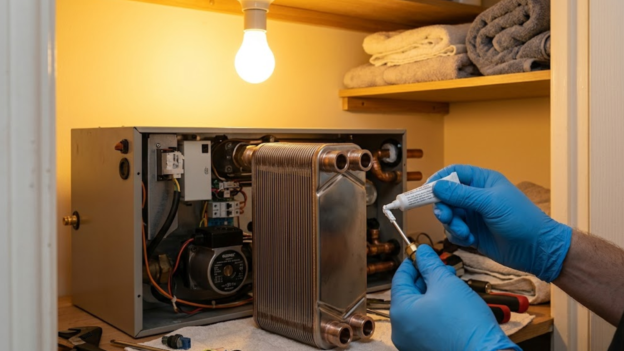 Gledhill Boilermate BP: Plate Heat Exchanger Descaling And Sensor Replacement