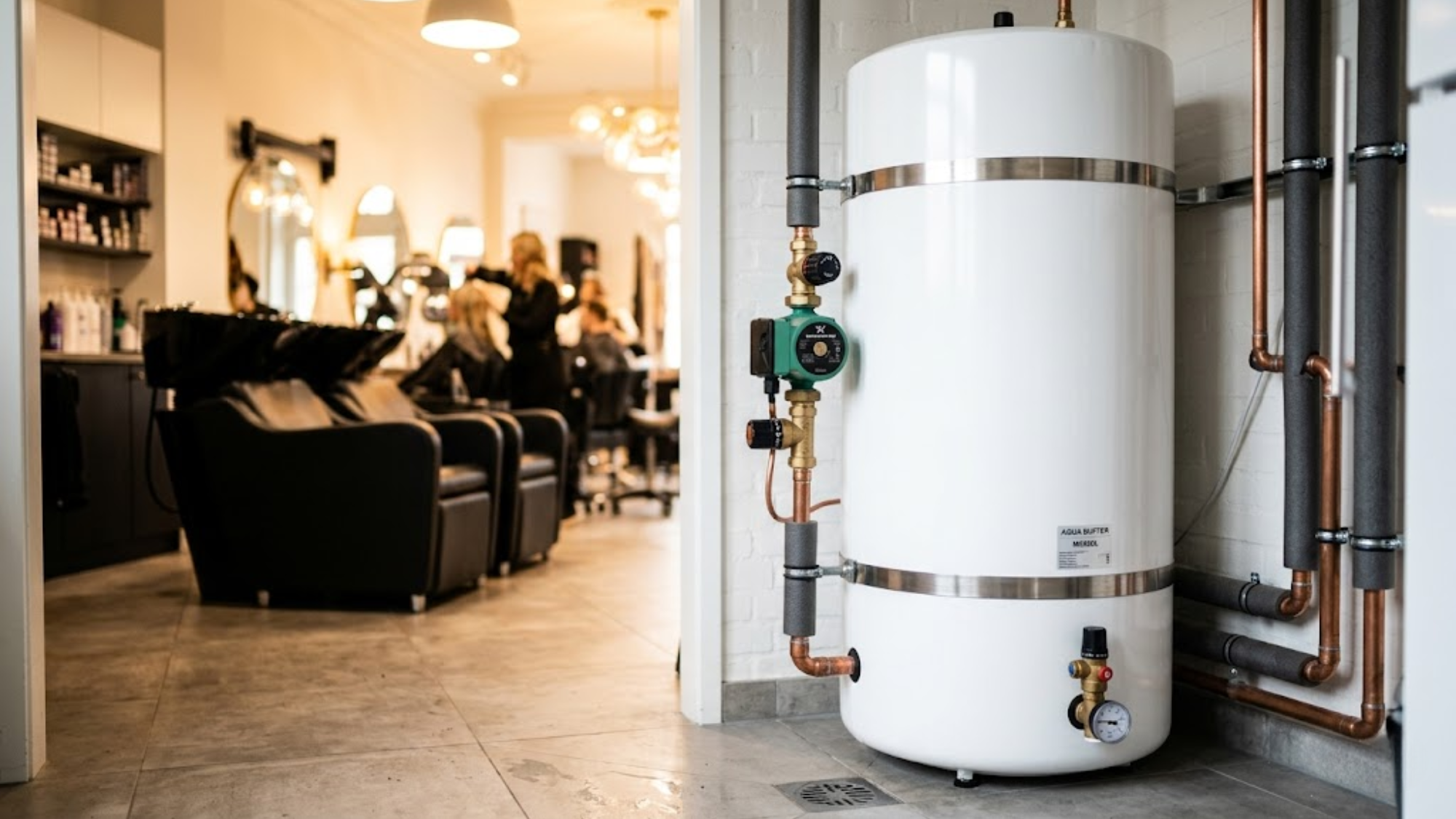 Hair Salon Hot Water Demand: Buffer Vessel Sizing For Multiple Simultaneous Outlets
