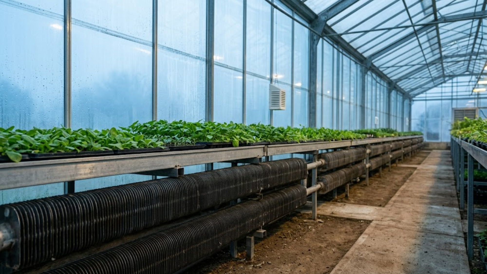 Commercial Greenhouse Heating: Finned Tube Radiator Sizing And Thermostat Placement