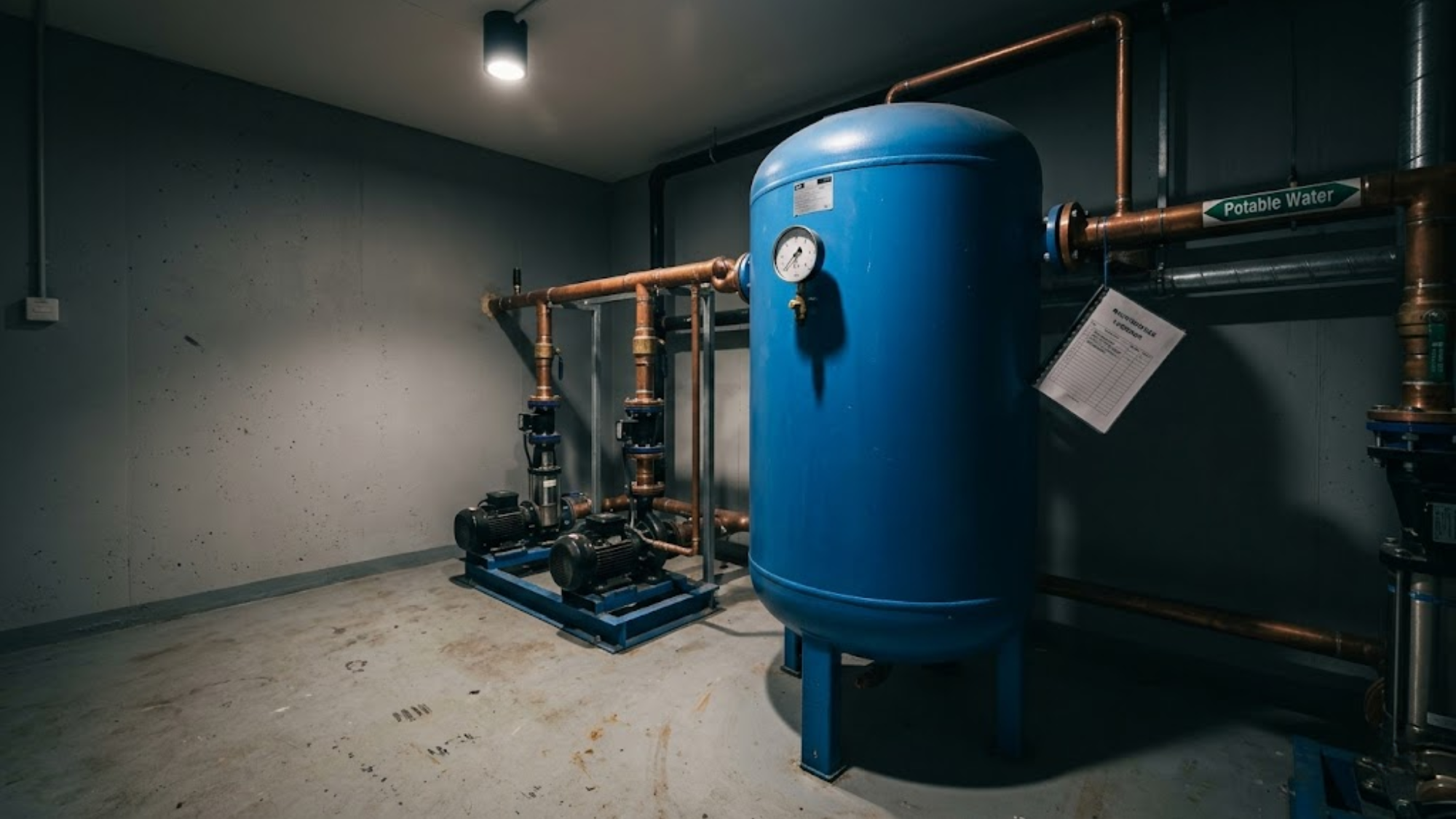 Hotel En-Suite Pressurisation: Booster Set Accumulator Vessel Sizing Calculations