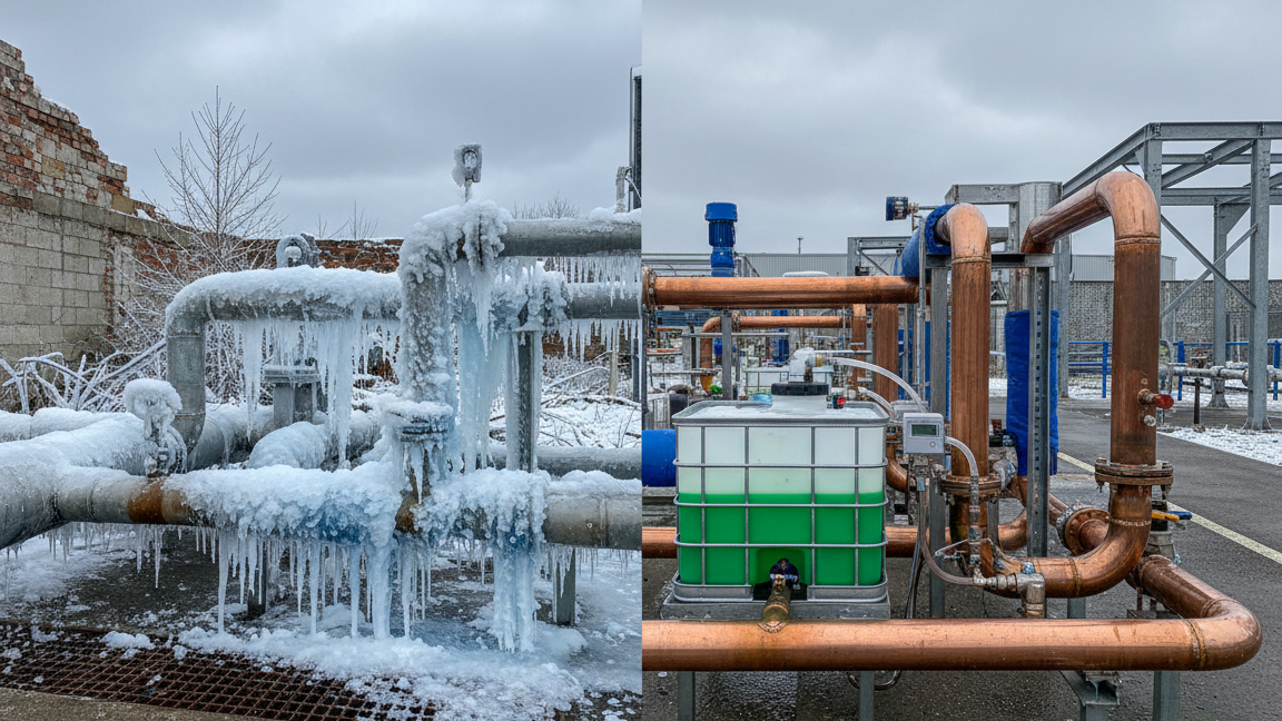 How Glycol Protects Pipes, Pumps, and Equipment from Freeze Damage