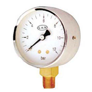 Proline Pro-Gauge 0 to 6 bar Pressure Gauge 4&quot; Dial size 3/8&quot; Bottom Connection