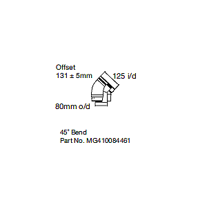 Remeha Quinta ACE 30/45 45deg Flue Elbow