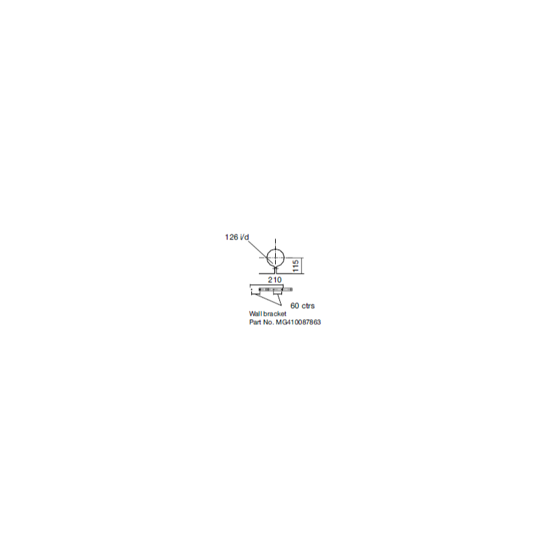 Remeha Quinta ACE 30/45 Flue Wall Bracket