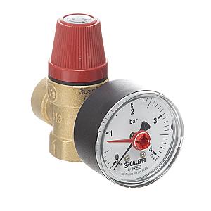 Safety Valve 1/2"X1/2" Fxf @ 3Bar C/W Gauge 313430